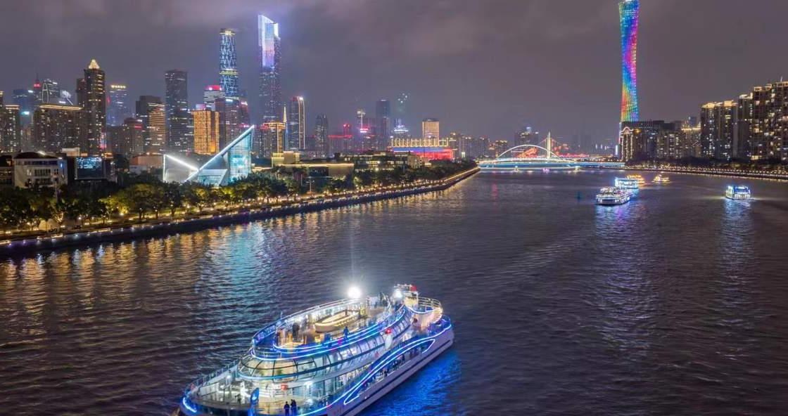 珠江夜景与广州塔